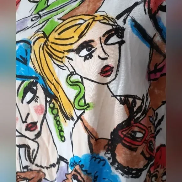 Colorful Graphic Women Top - Picture 4 of 11